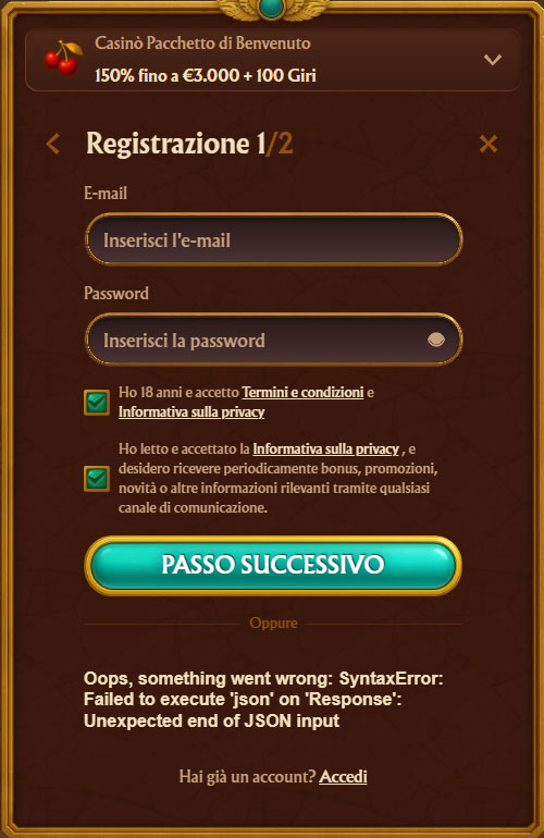 AmunRa Casino IT Register
