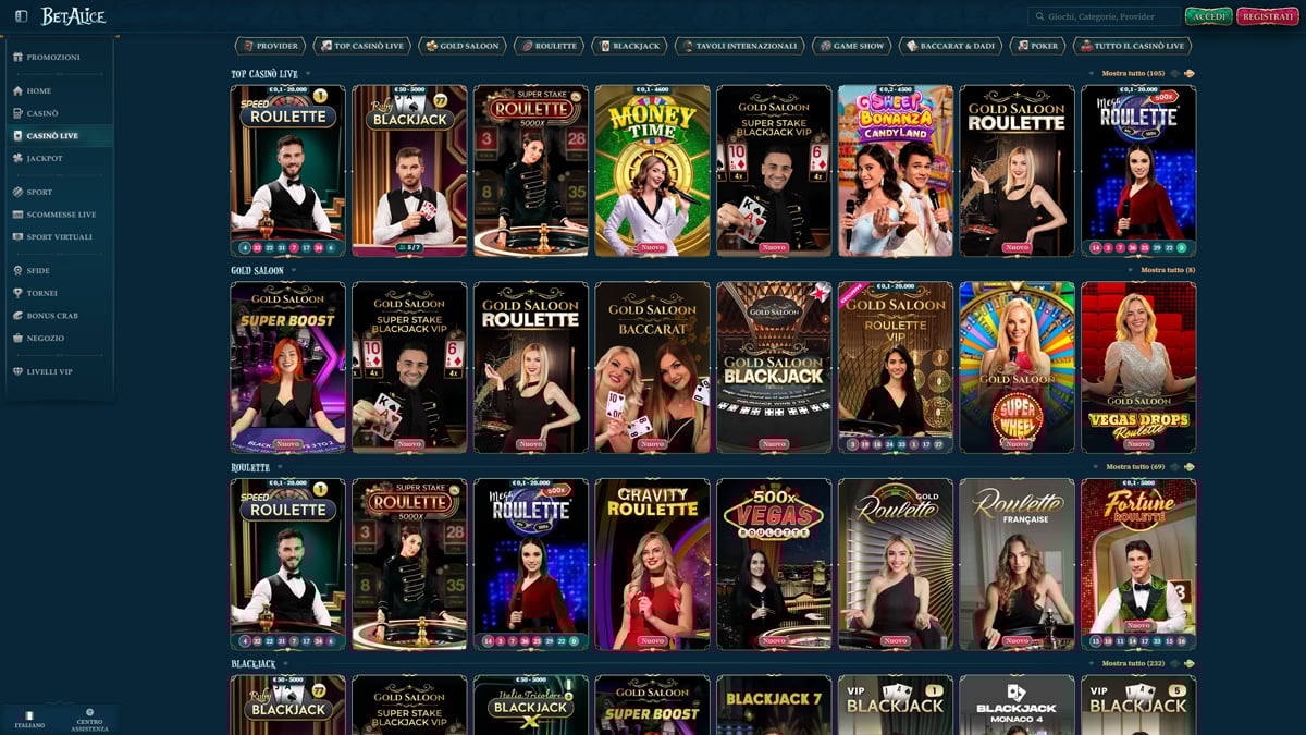 BetAlice Casino Live-Casino