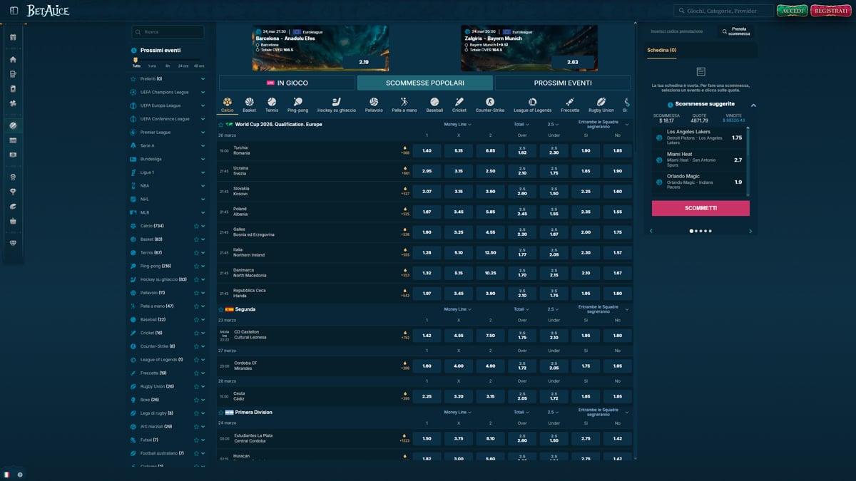 BetAlice Casino Sports-Betting