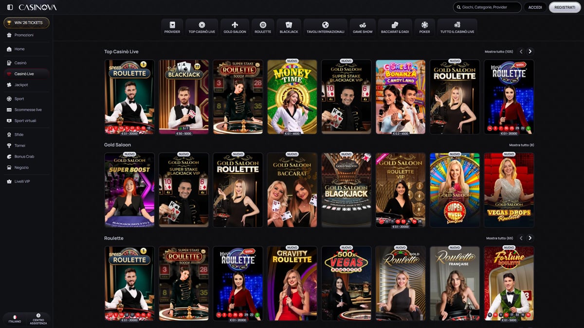 Casinova Casino Live-Casino