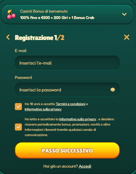 GoKong Casino Register