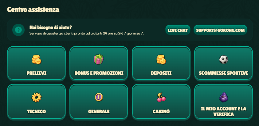 GoKong Casino Help-Centre