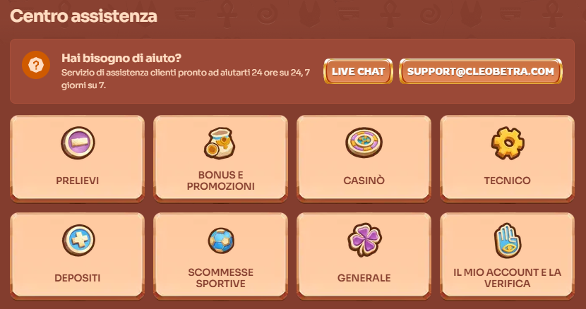Cleobetra Casino IT Help-Centre