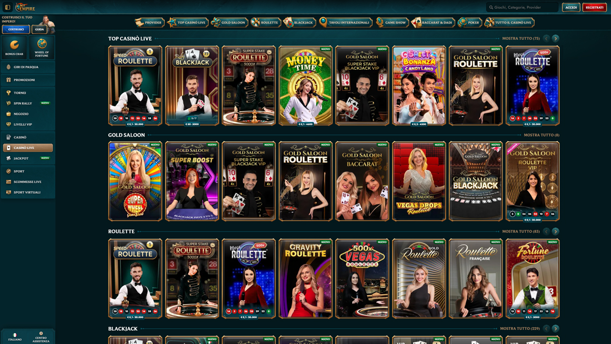 MyEmpire Casino Live-Casinos