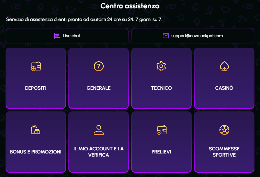 NovaJackpot Casino IT Help-Centre