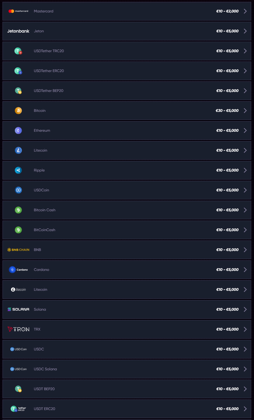 Pagamenti QuickWin Casino