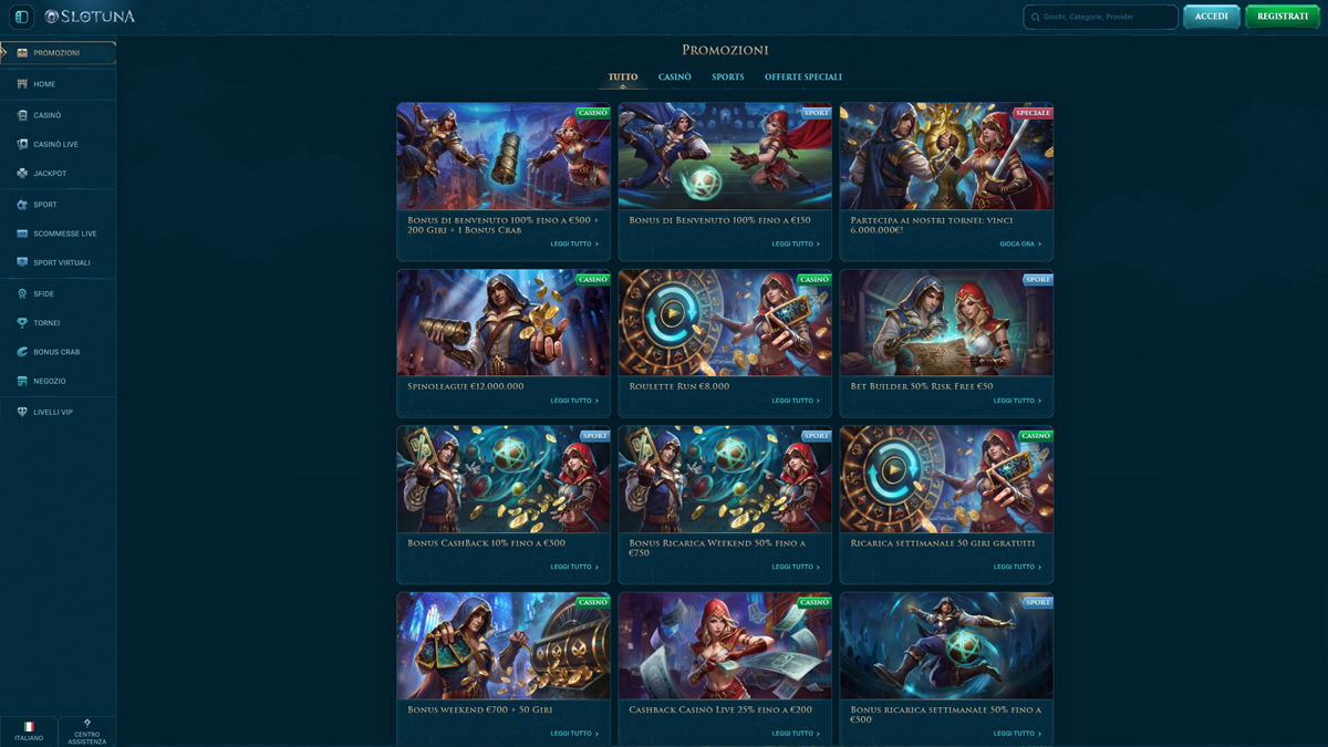 Slotuna Casino Bonuses