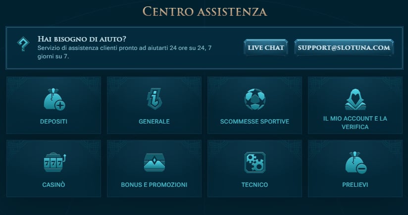 Slotuna Casino Help-Centre