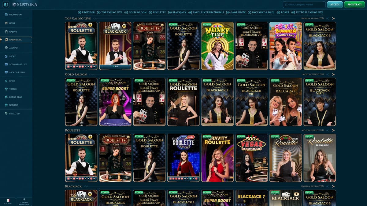 Slotuna Casino Live-Casino
