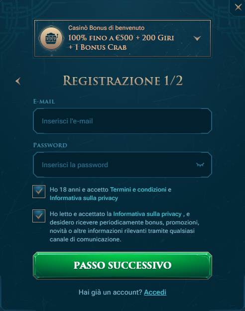 Slotuna Casino Register