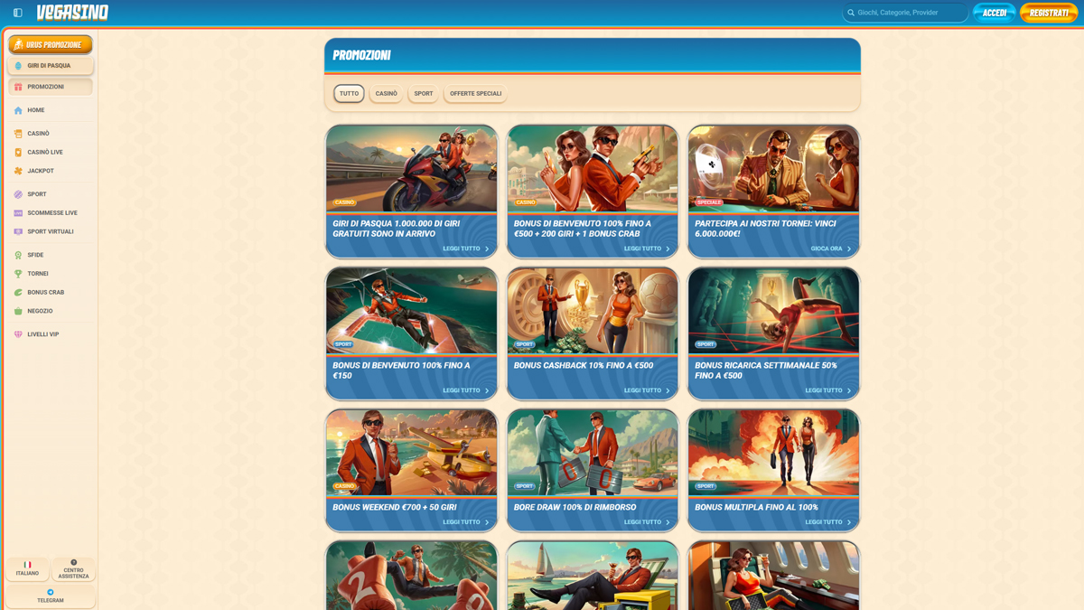 Vegasino Casino Bonuses