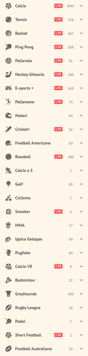 Vegasino Casino Sports