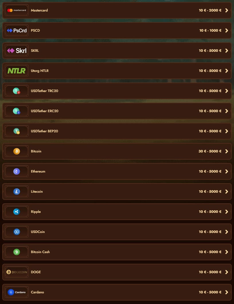 Wild Robin Casino Paytments