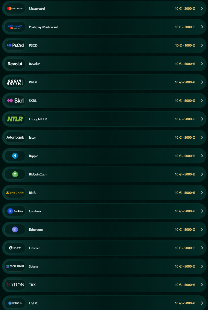 Cashed Casino ITPayment