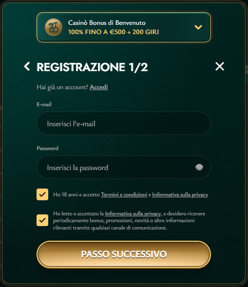 Cashed Casino ITRegister
