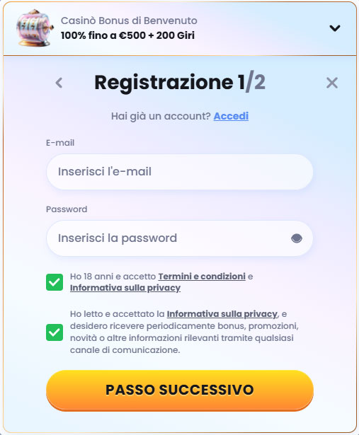 CasinoLab Casino Registration