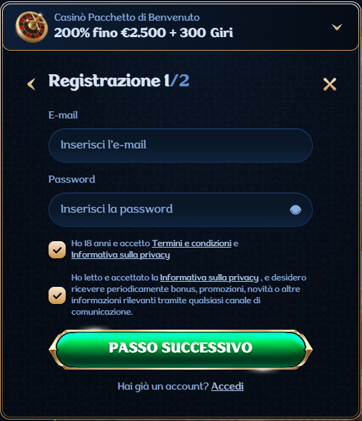 Millioner Casino Register