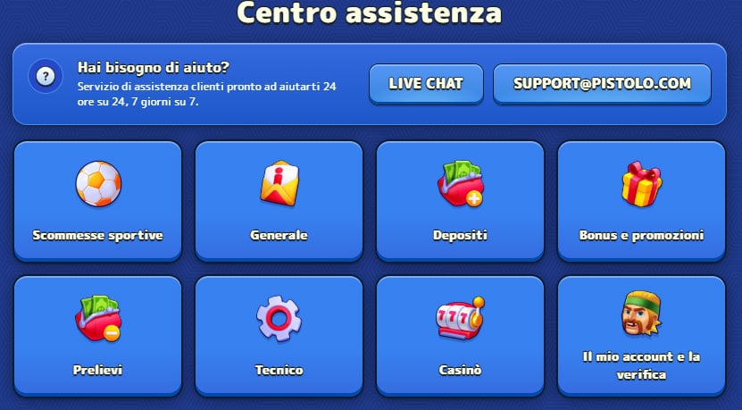 Pistolo Casino Help-Centre