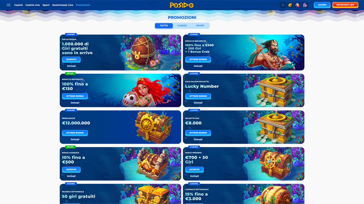 Posido Casino Bonuses