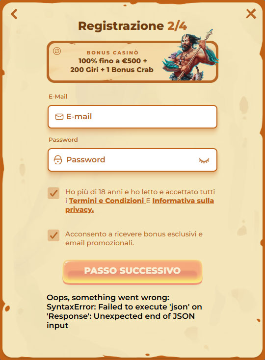 Posido Casino Register