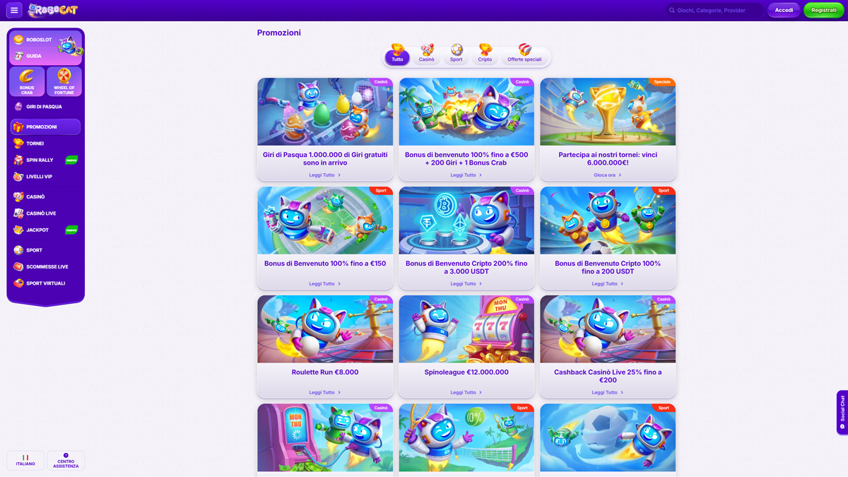 Robocat Casino Bonuses