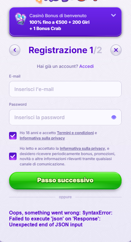 Robocat Casino Register