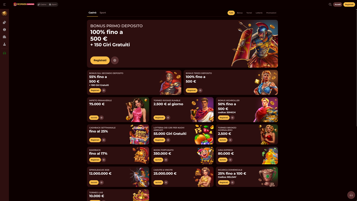 Roman Casino Bonuses