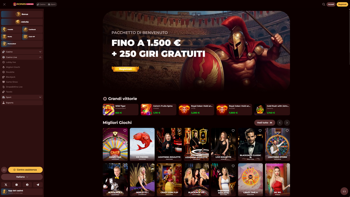 Roman Casino Live-Casino