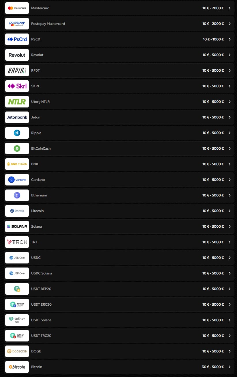 Spinsy Casino IT Payments