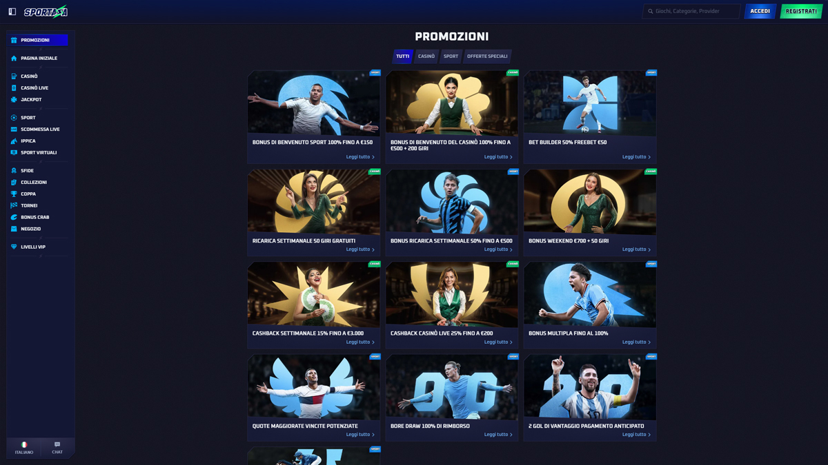 Sportaza Casino Bonuses