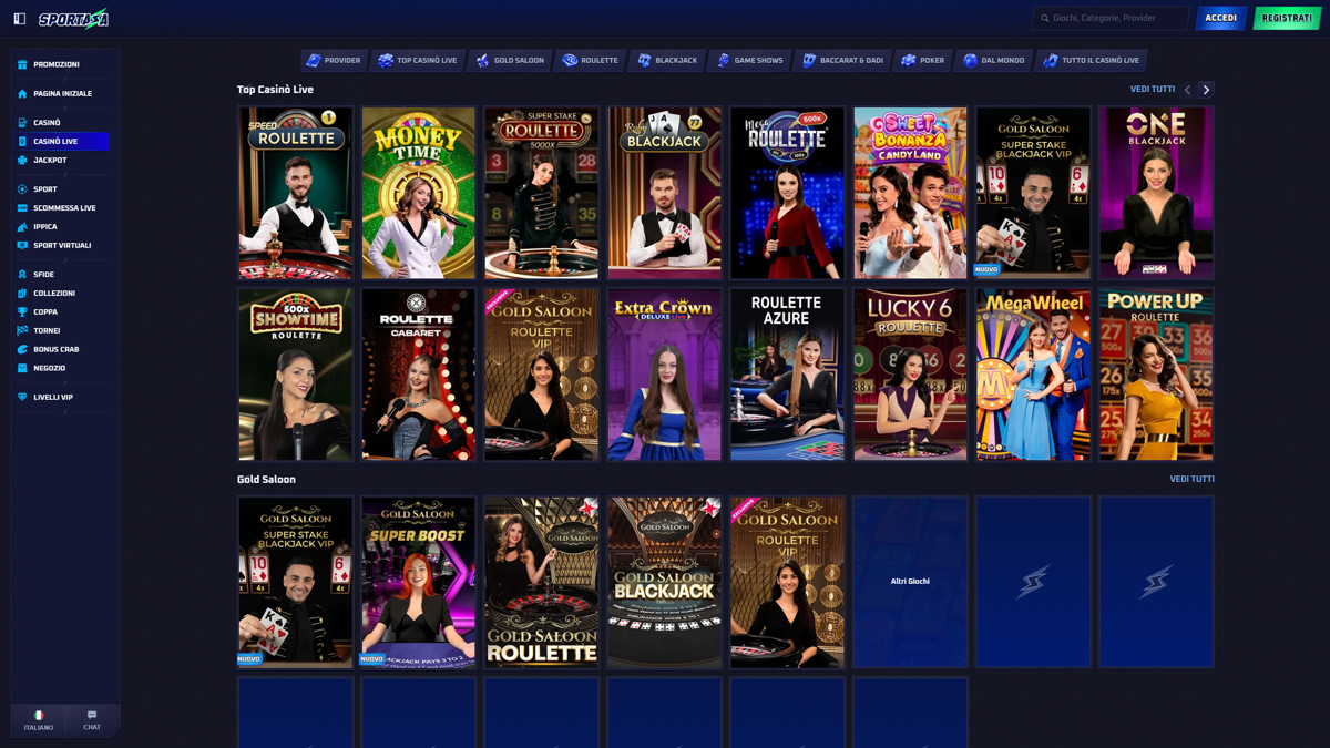 Sportaza Casino Live-Casino