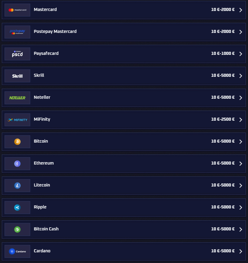 Sportaza Casino Payments