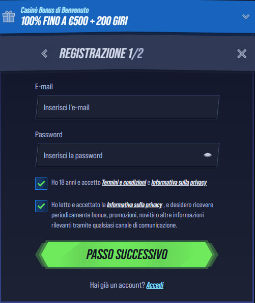 VegasHero Casino IT Register