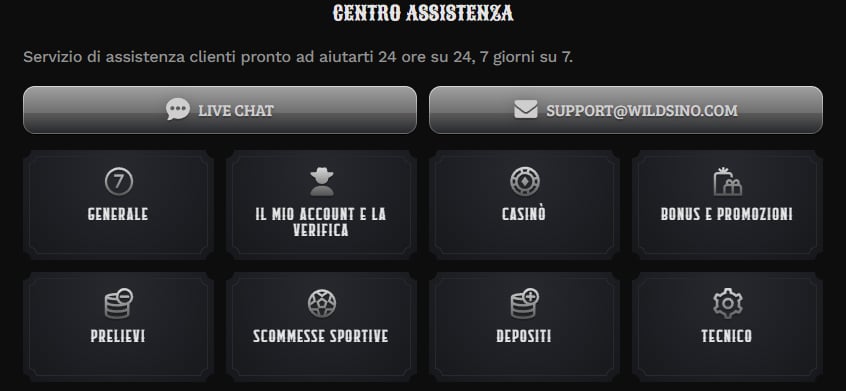 Wildsino Casino Help-Centre