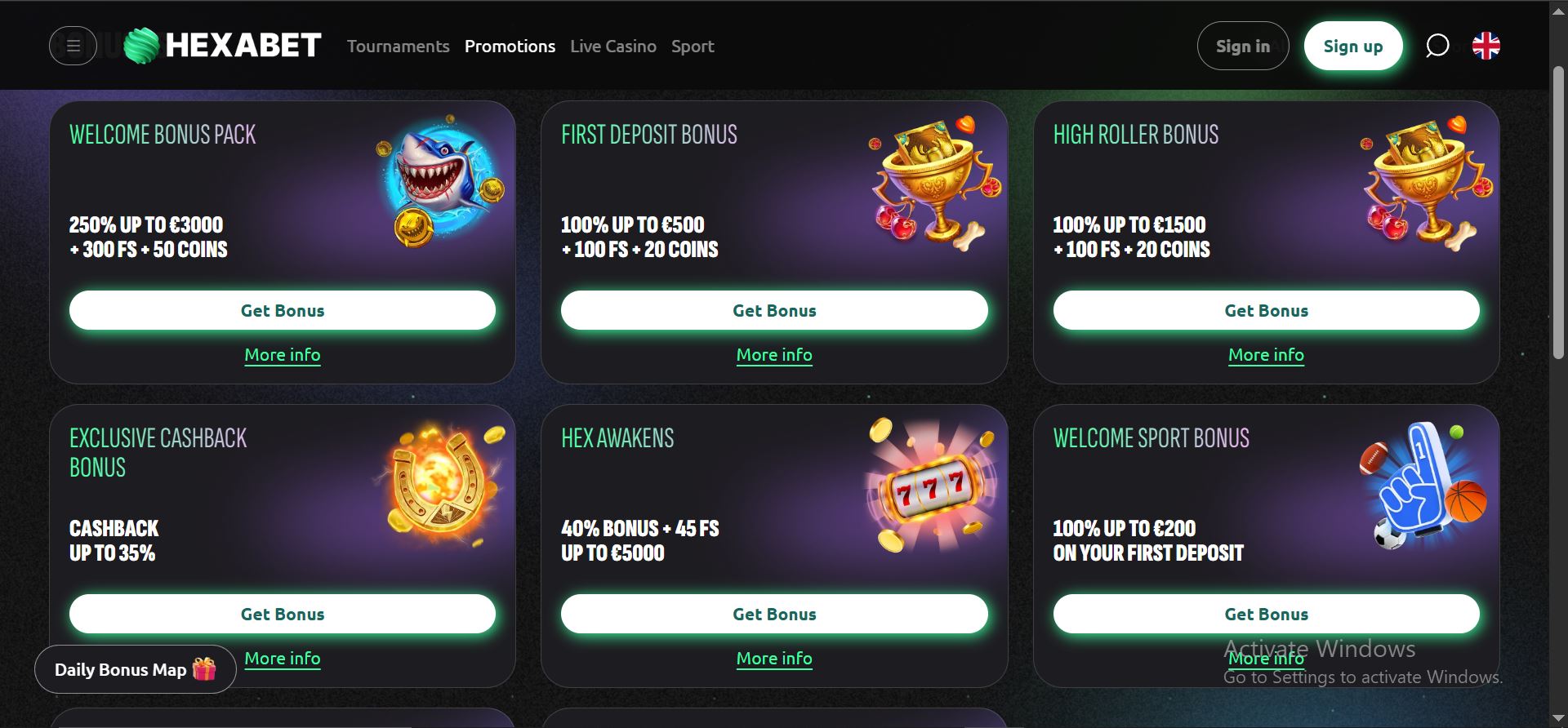 promozione casino hexabet