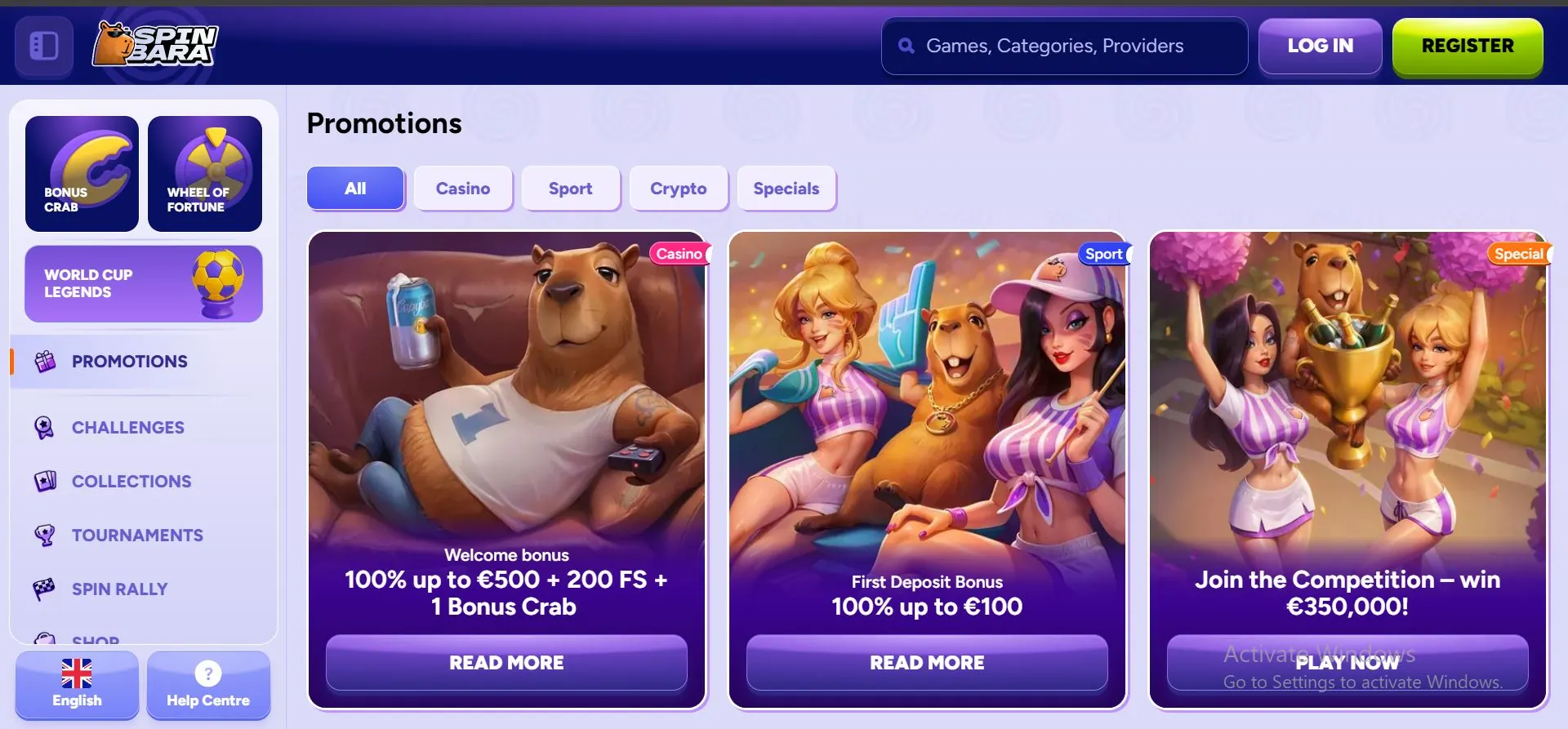 promozioni del casino spinbara