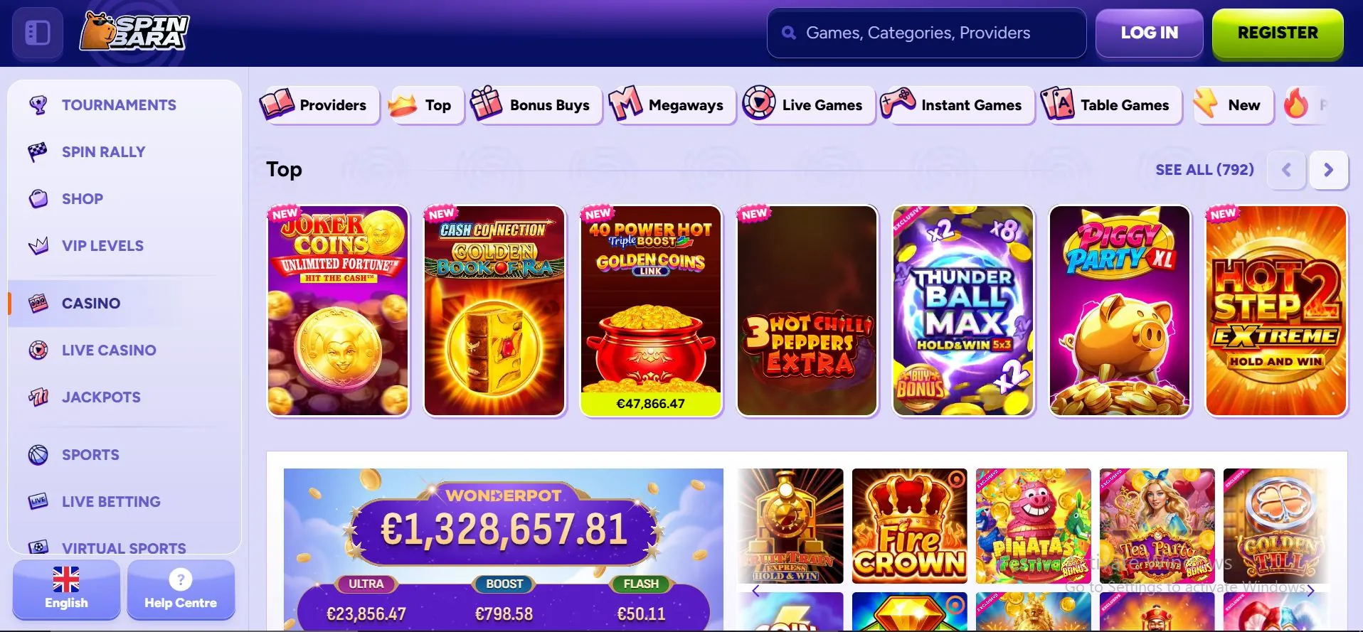 spinbara casino slot games