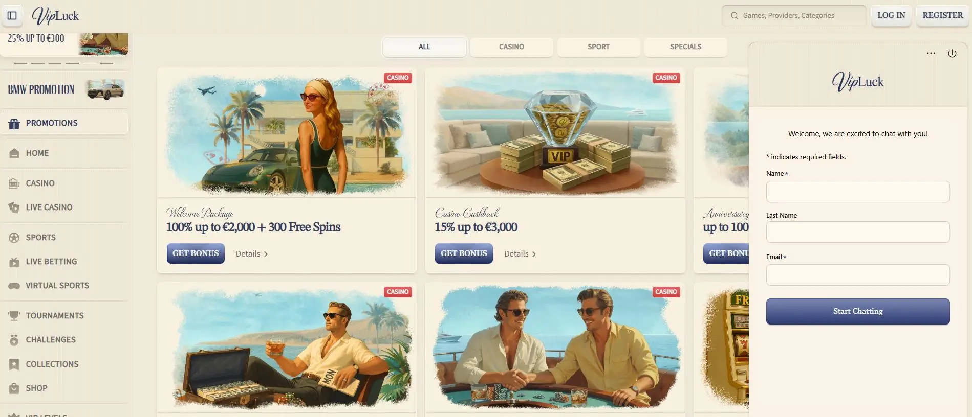 Servizio clienti VIP Luck Casino