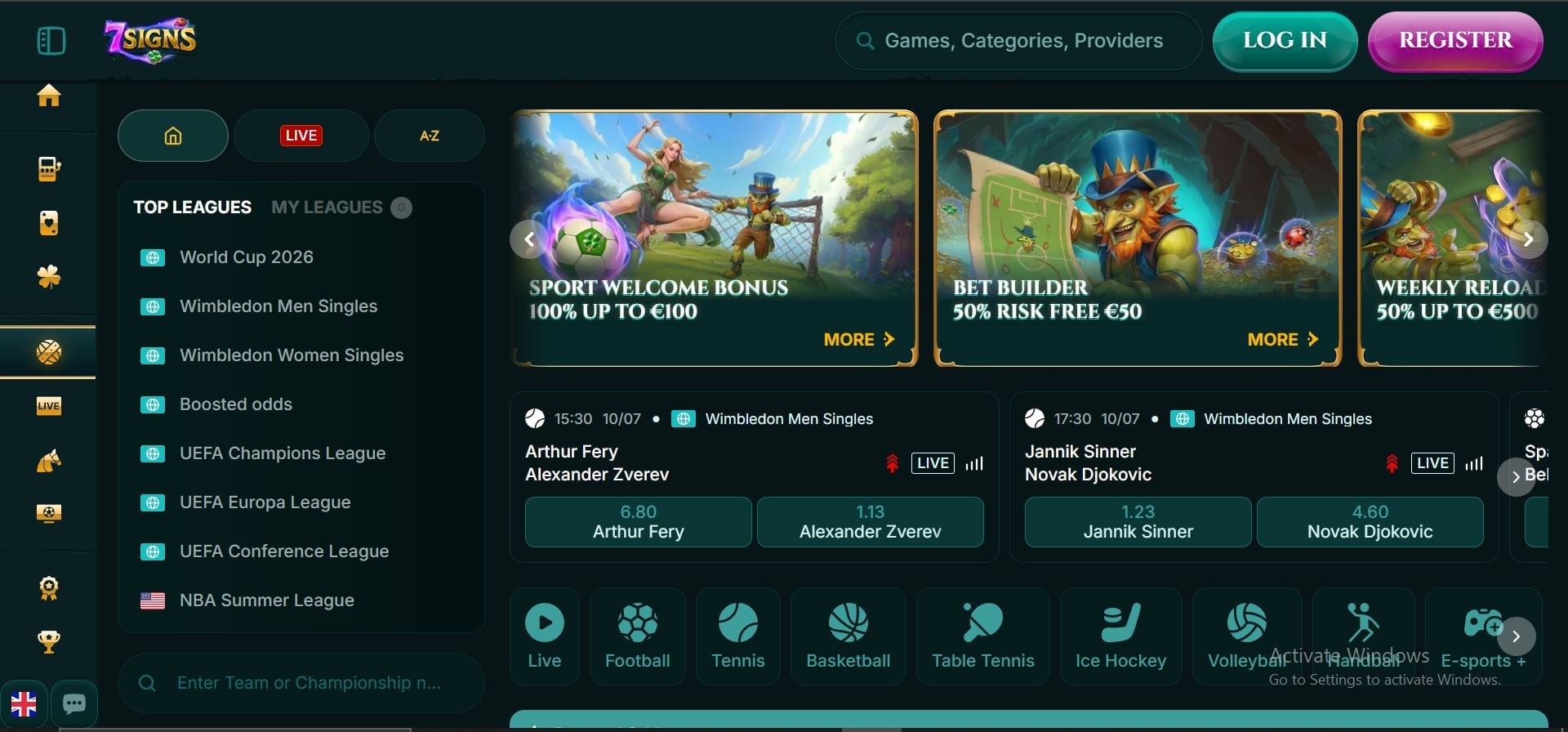 7signs casino scommesse sportive