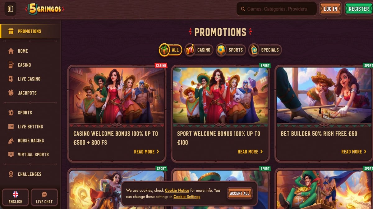 Promozioni Casino 5 Gringos