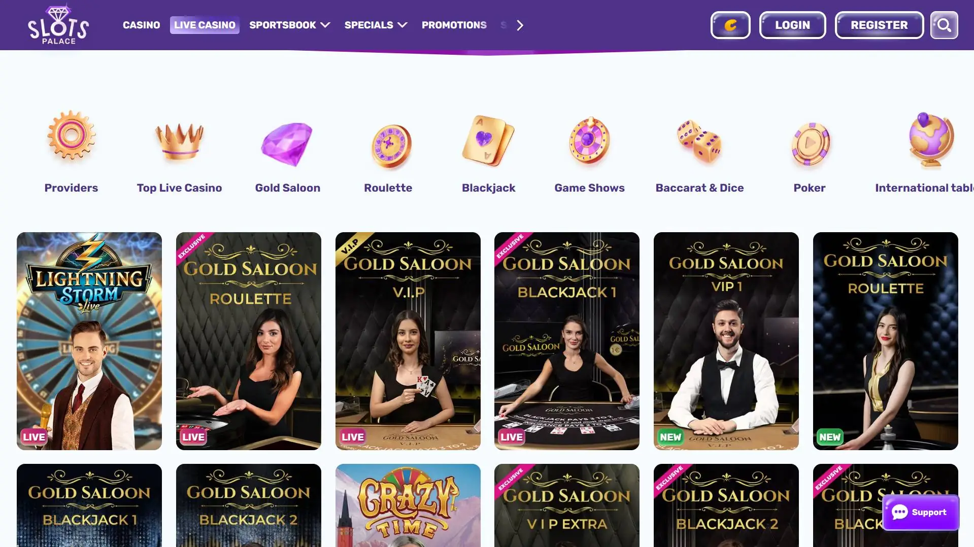 SlotsPalace Live Casino