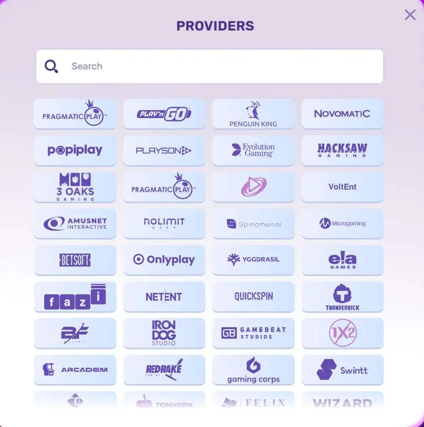 SlotsPalace-Providers