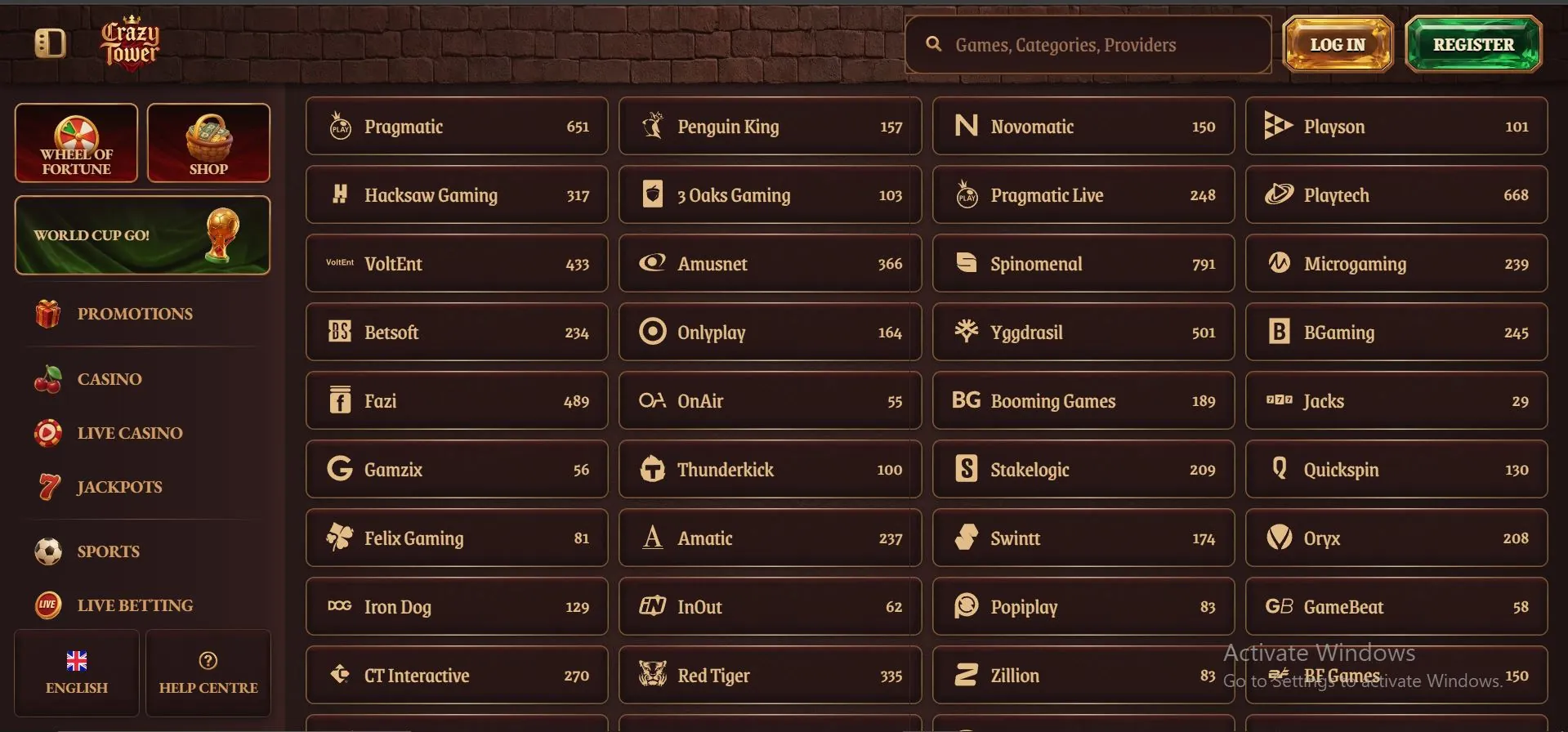 crazy-tower-casino-providers-list