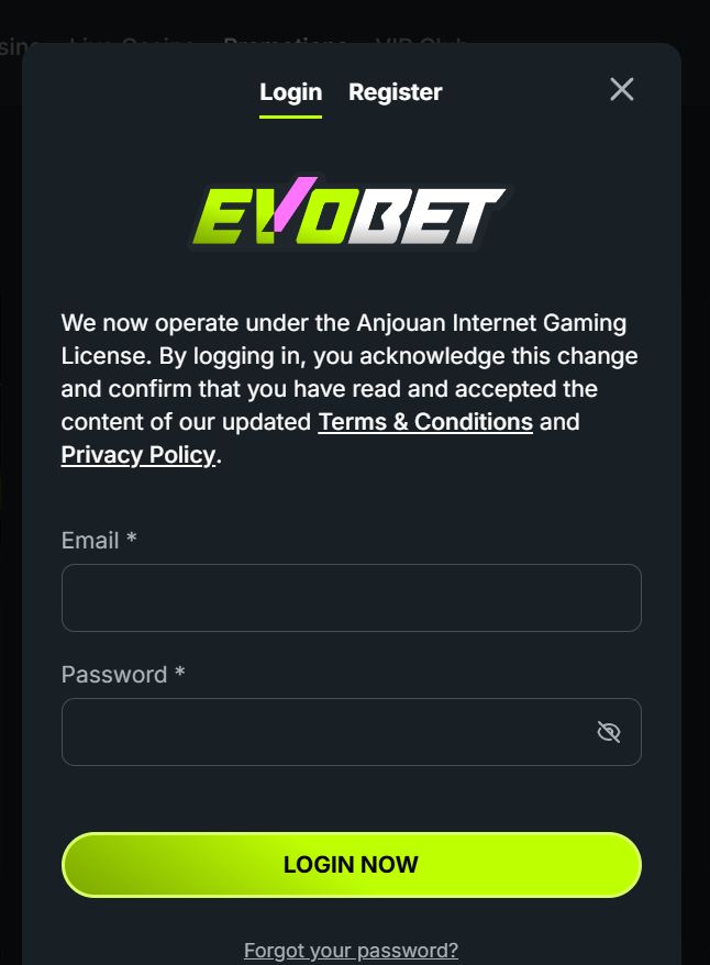 evobet-casino-login