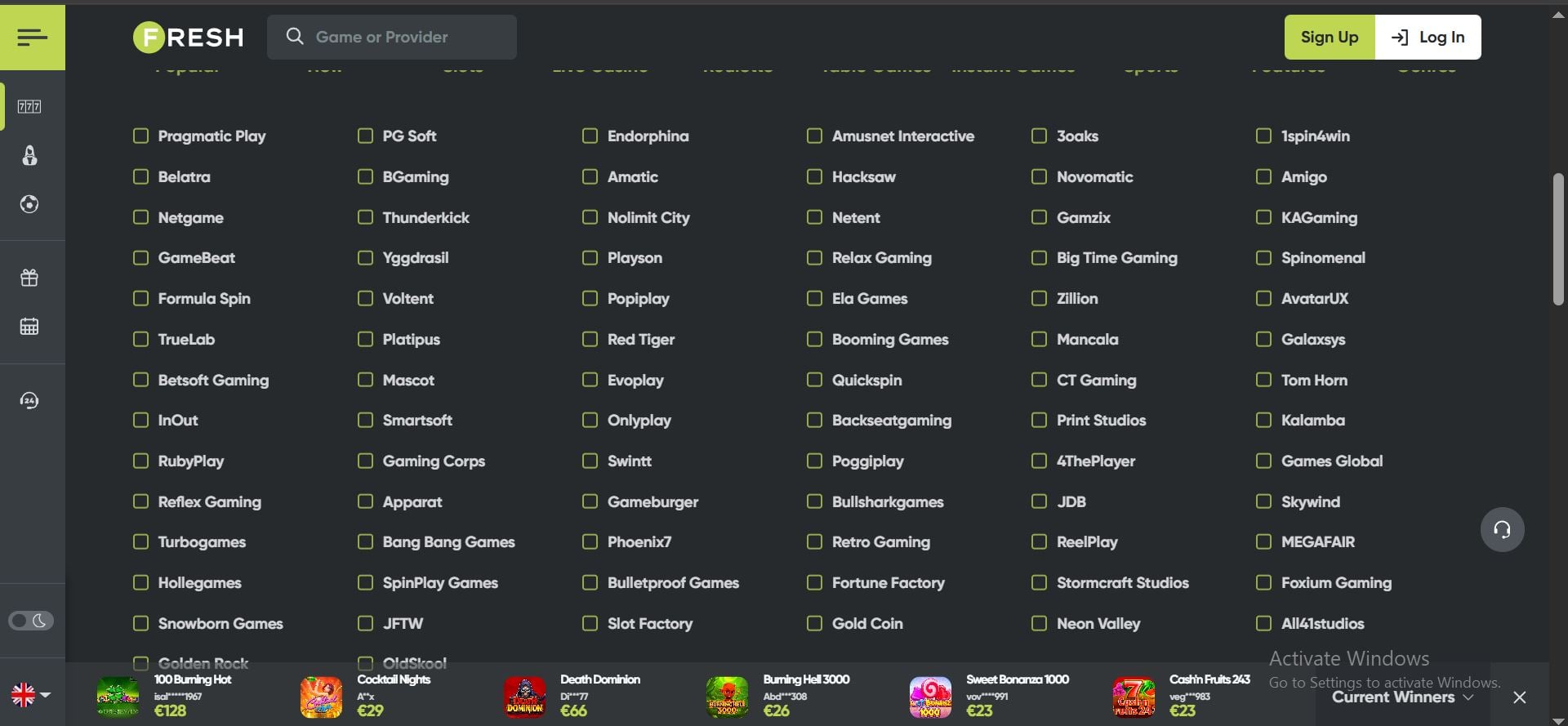 fresh-casino-providers