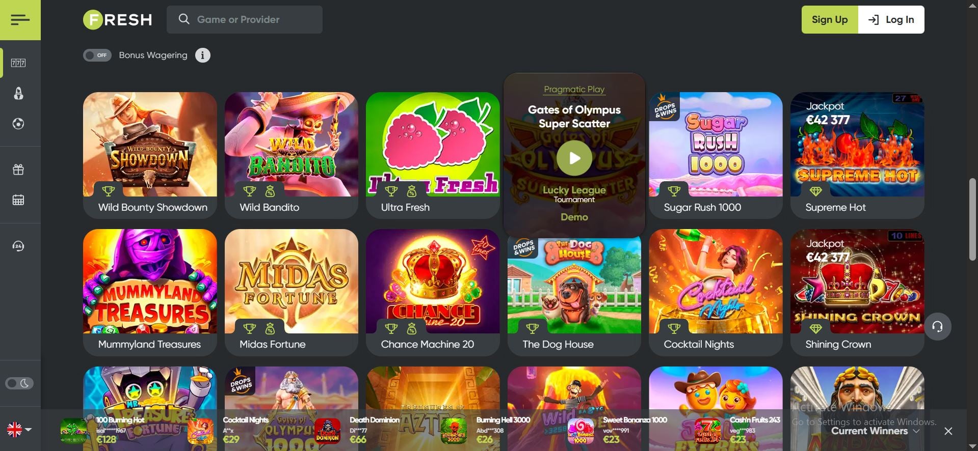 fresh casino slot games