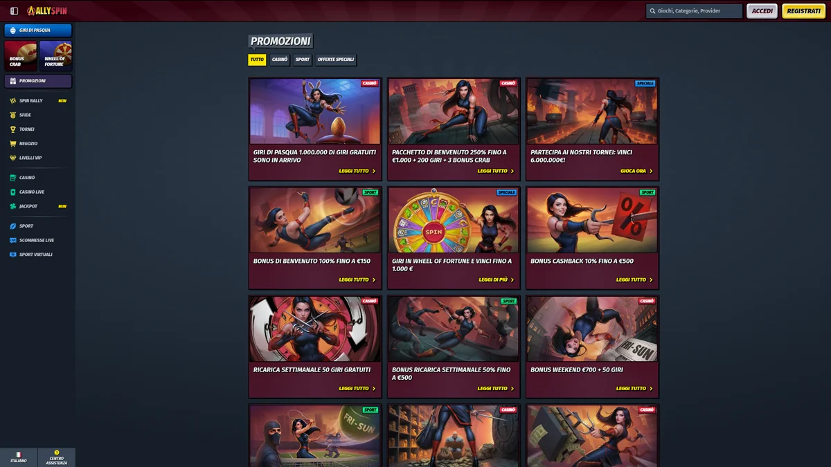 AllySpin Casino Bonuses