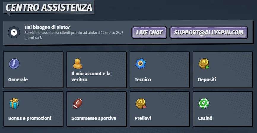 AllySpin Casino Help-Centre
