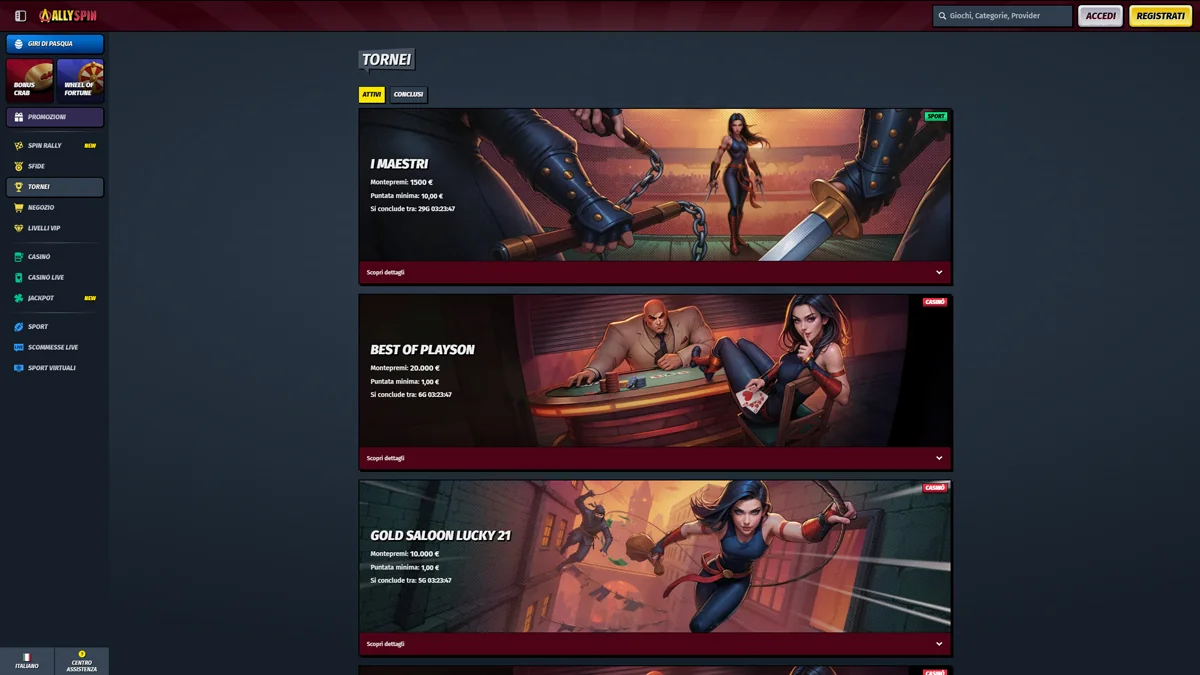AllySpin Casino Tournaments