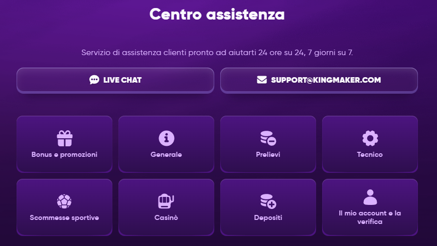 Kingmaker Casino IT Help-Centre